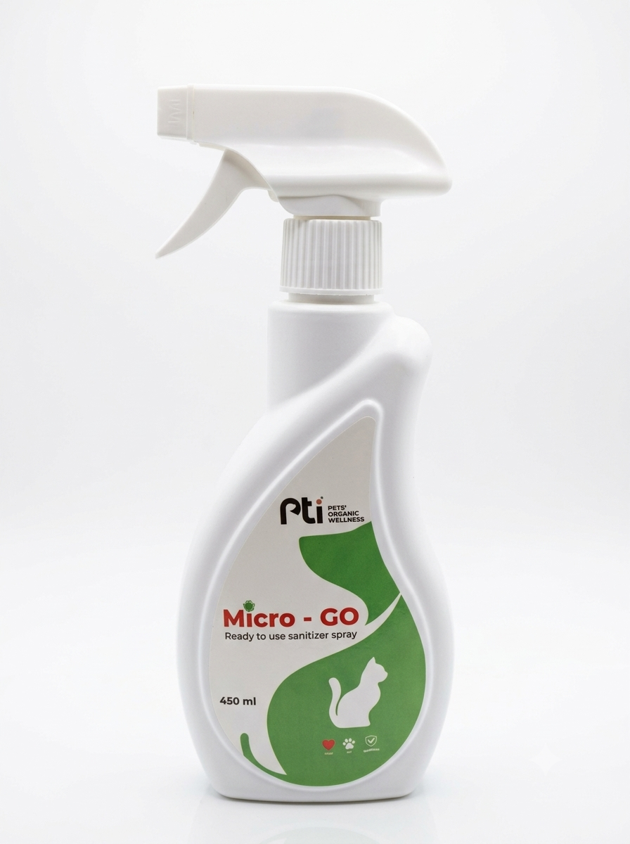 Micro - GO (by pti PETS' ORGANIC WELLNESS) - Ready to Use Sanitizer Spray for Pets (450ml)