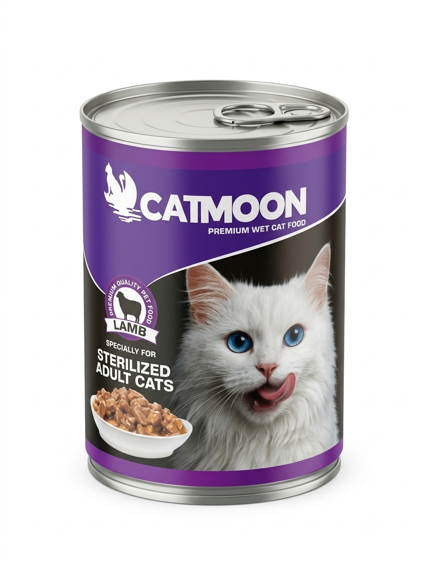 Catmoon Premium Wet Cat Food with Lamb Chunk in Gravy for Sterilized Adult Cats – 400g 2
