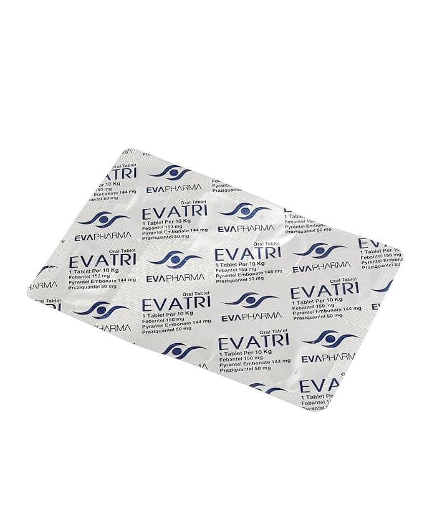 EVATRI 3-in-1 Anthelmintic Deworming Tablets for Dogs – 6 Tablets – 1 Tablet per 10 kg