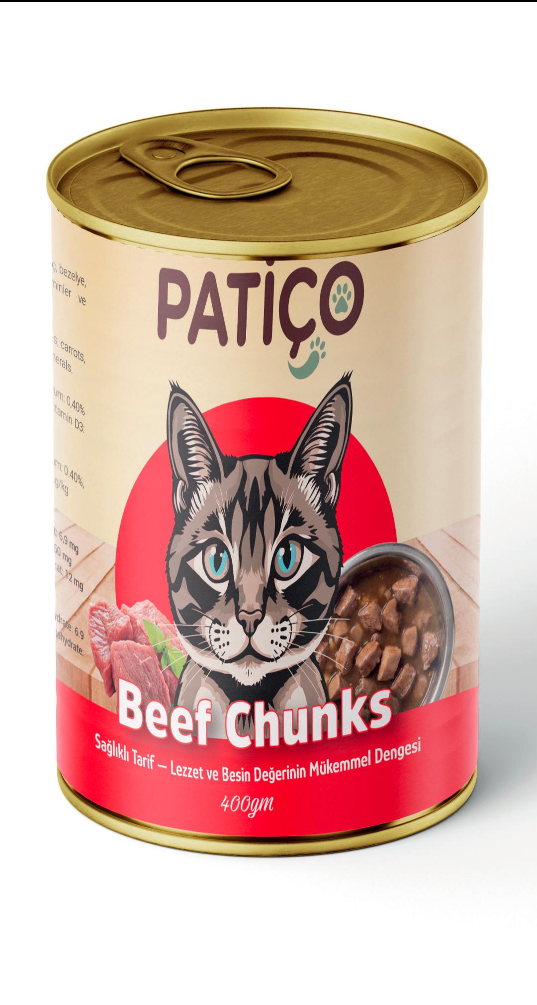 Patiço - Beef Chunks Cat Food - 400g