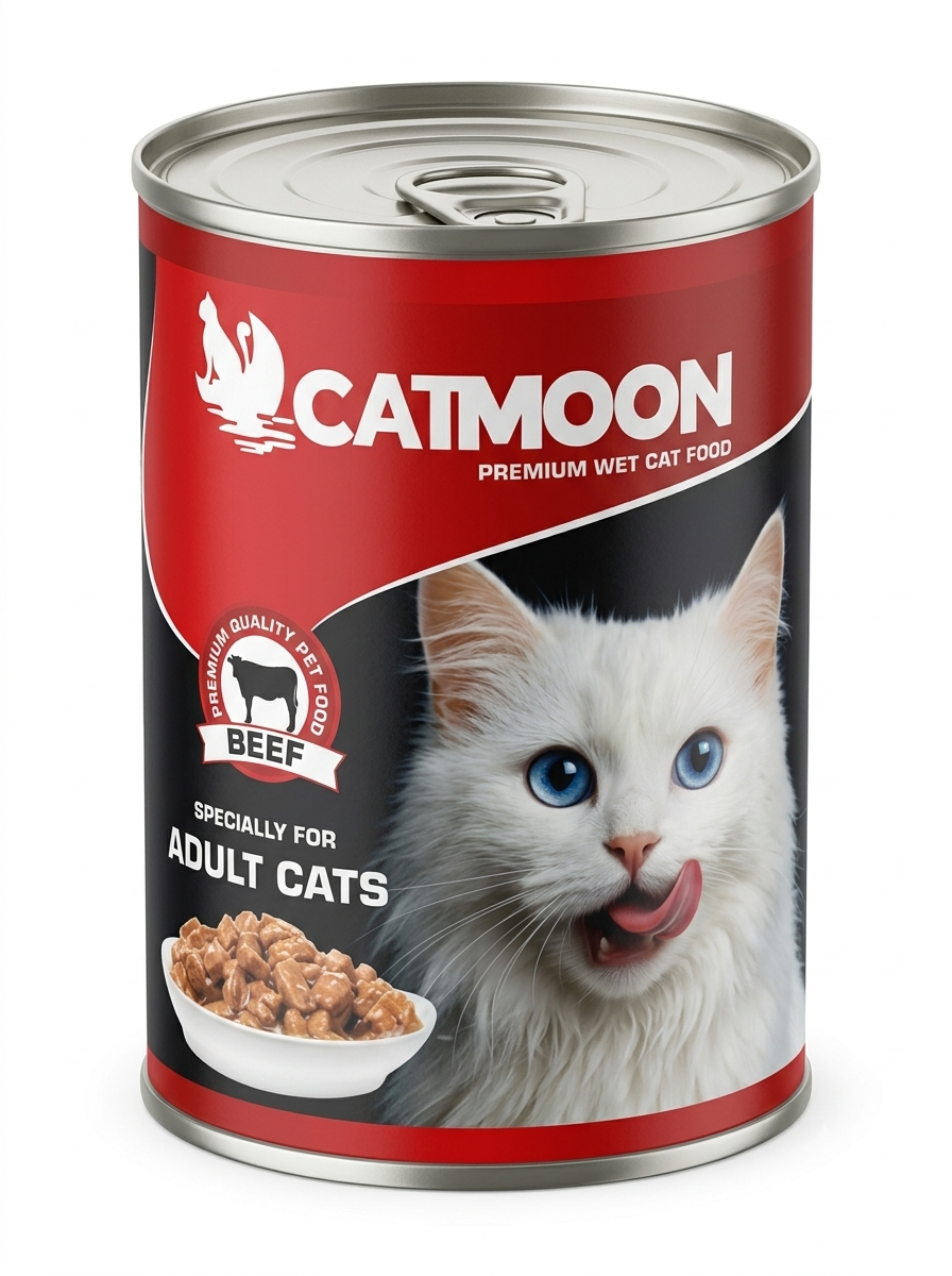 Catmoon Premium Wet Cat Food – Beef Chunk in Gravy for Adult Cats (400g) 2