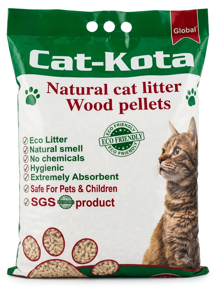 Cat-Kota Natural Cat Litter Wood Pellets - 15 Liters