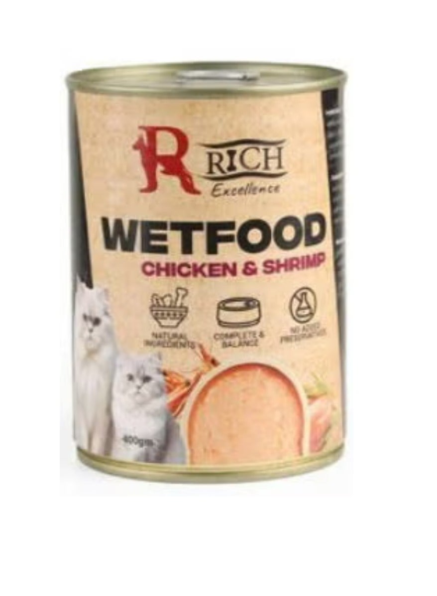 RICH Excellence - Wet Food Chicken & Shrimp - 400g 2
