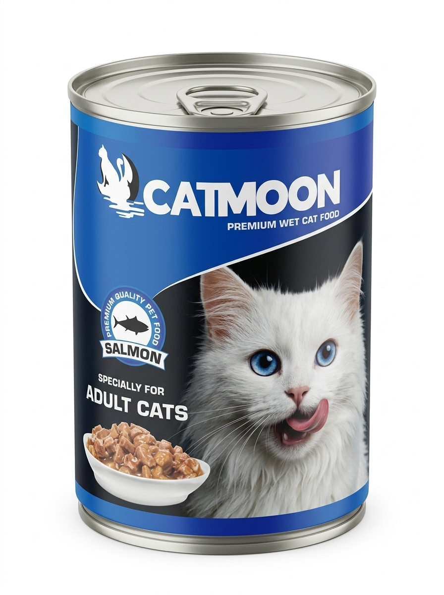 Catmoon Premium Wet Cat Food with Salmon Chunk in Gravy for Adult Cats – 400g 2