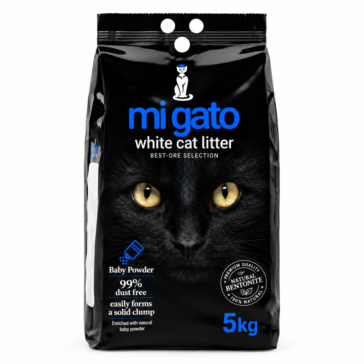 Mi Gato White Cat Litter Baby Powder 5L 2
