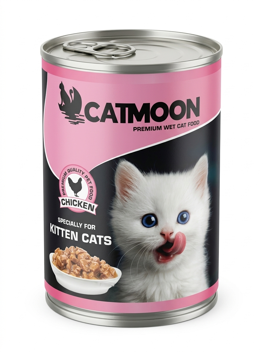 Catmoon Premium Wet Cat Food – Chicken Chunk in Gravy for Kitten Cats (400g)