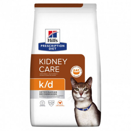 Hill's Prescription Diet k/d Kidney Care with Chicken Dry Cat Food – 3kg 2