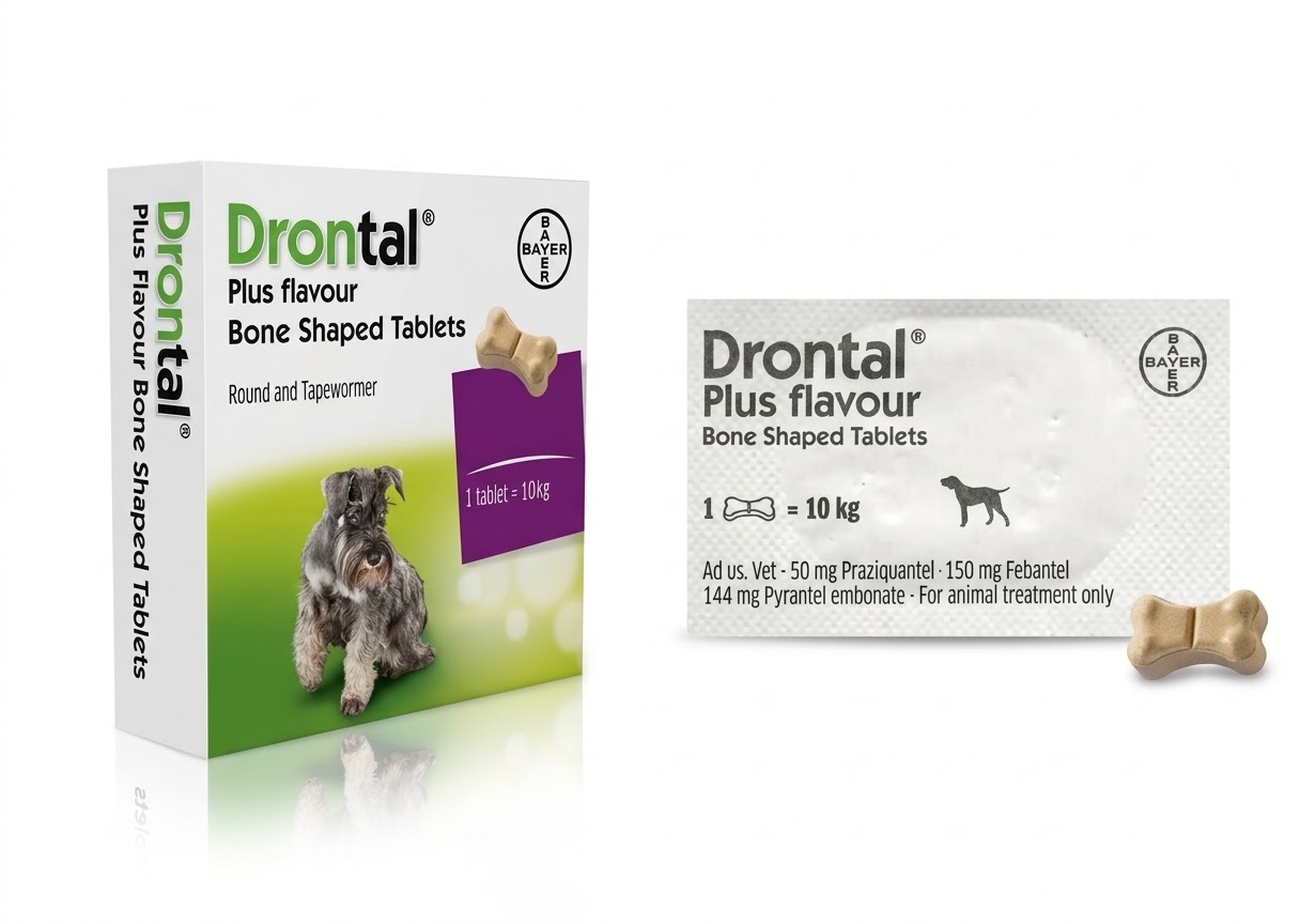 Drontal Plus for Dogs - One Tablet (Flavour)