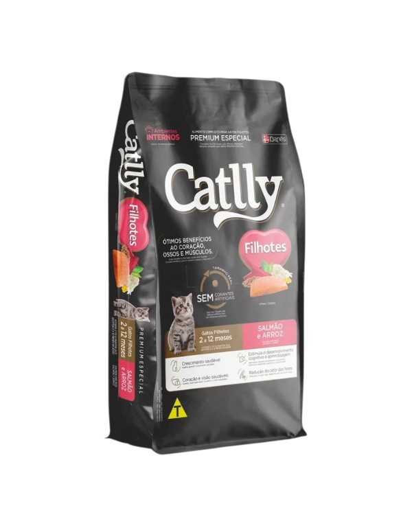 Catlly Filhotes (Kittens) Dry Cat Food - Salmon & Rice - 10kg 2